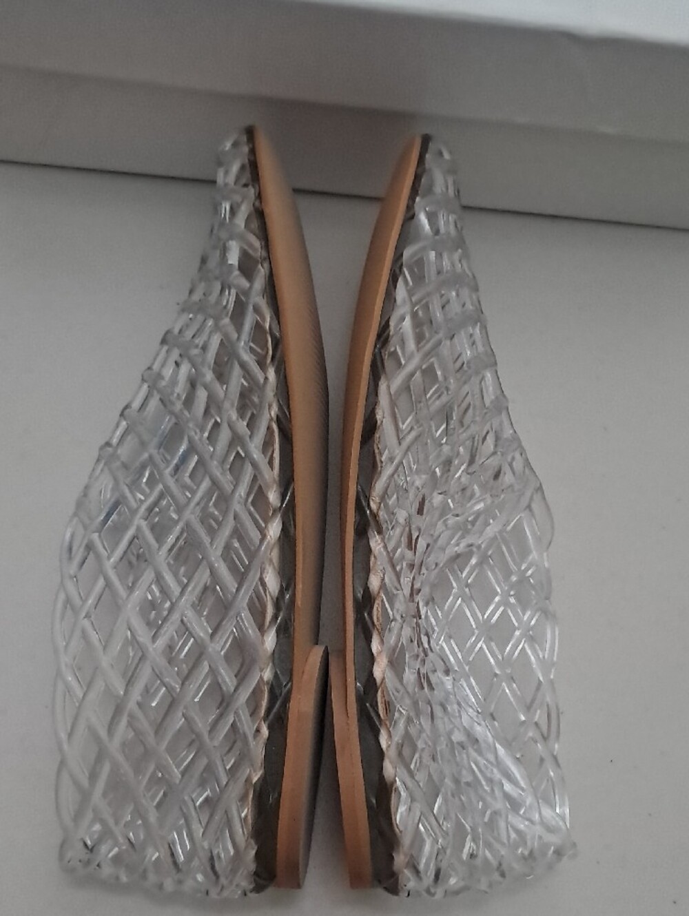 Clear Jelly Flat Shoes for Women Size 7- Transparent Slip-On Ballet Flats - Picture 4 of 9